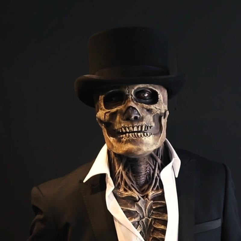Led Purge Mask Halloween - Máscara de cabeza completa de cerebro