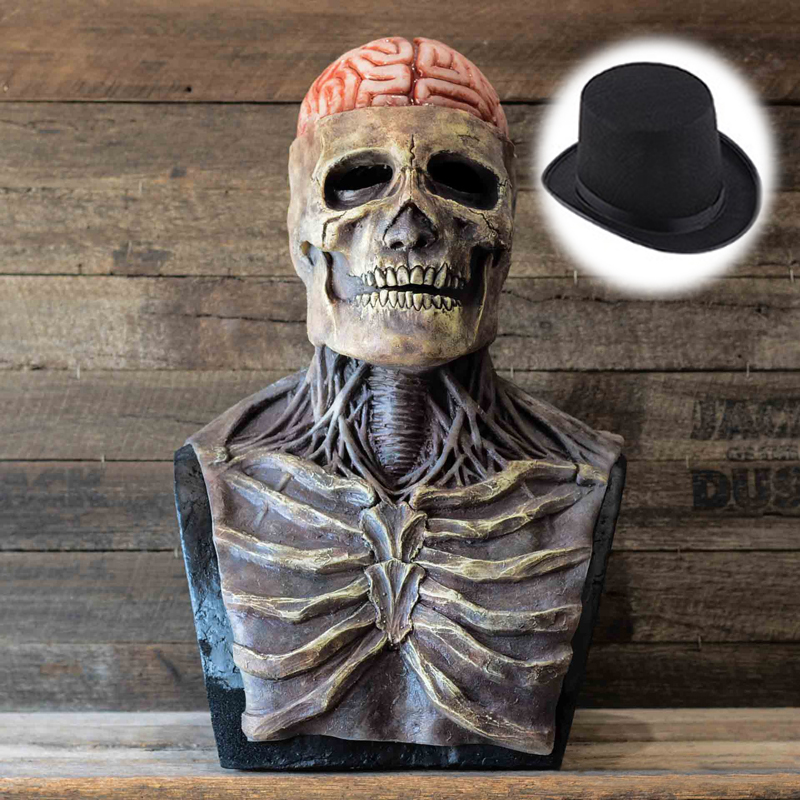 Led Purge Mask Halloween - Máscara de esqueleto de cerebros espeluznantes,