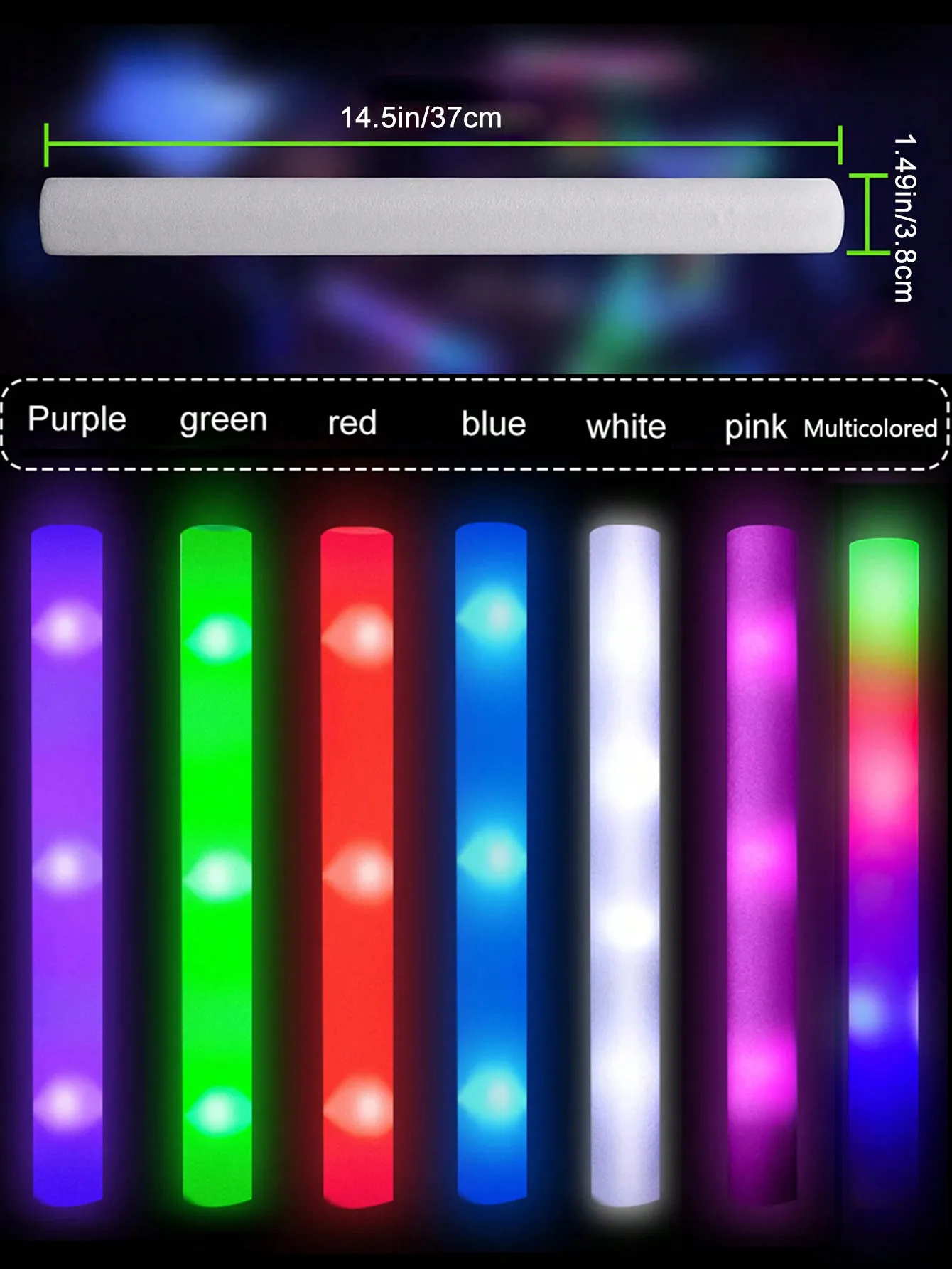20/30 piezas de barras luminos - Flashing Led Foam Sticks Party reseña y precio