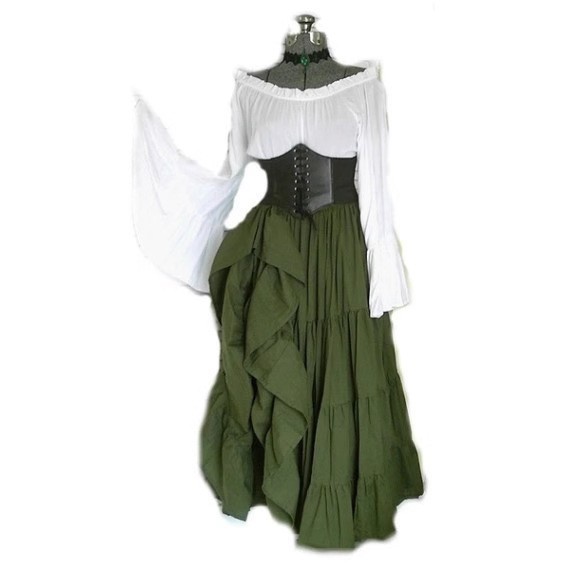Vestido de manga larga de cint - Costumes reseña y precio