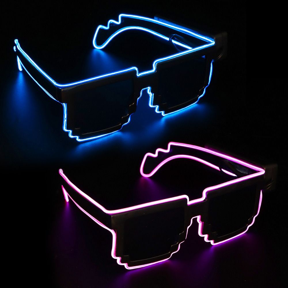 Gafas LED de mosaico novedosas - Glow In The Dark Party Glasses reseña y precio