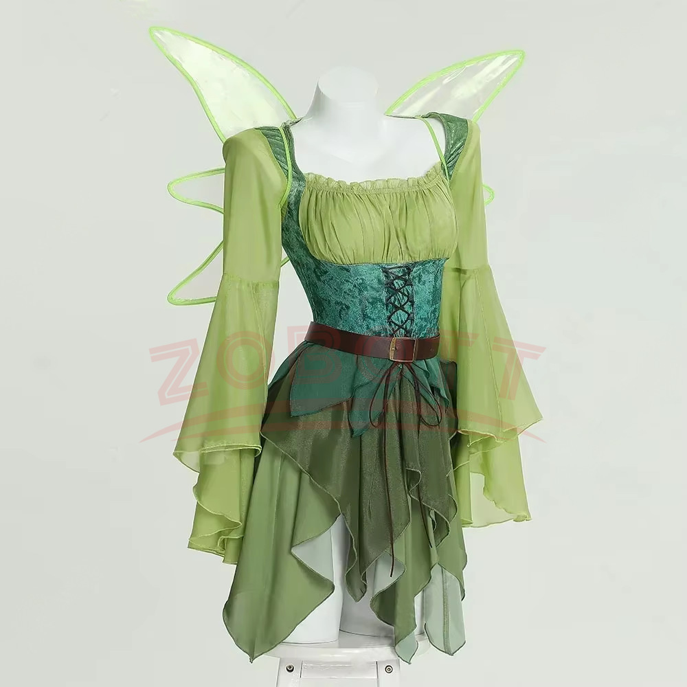 Vestido de hada verde Medieval - Medieval Renaissance Dress Women reseña y precio