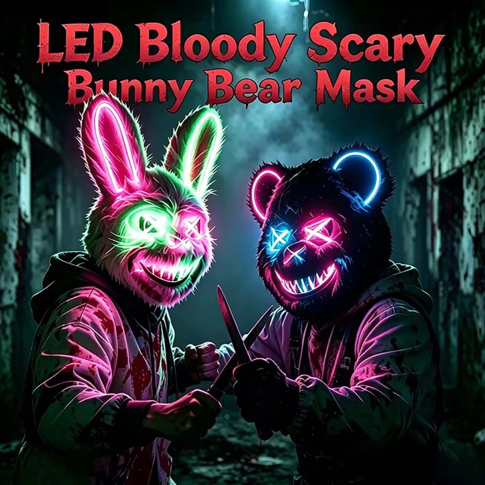 Máscara de Conejo Sangriento L - Led Purge Mask Halloween reseña y precio