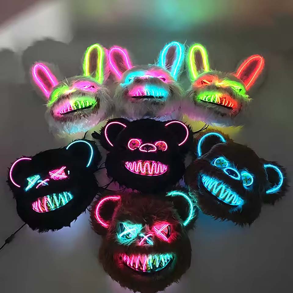 Máscara de Conejo Sangriento L - Led Purge Mask Halloween reseña y precio