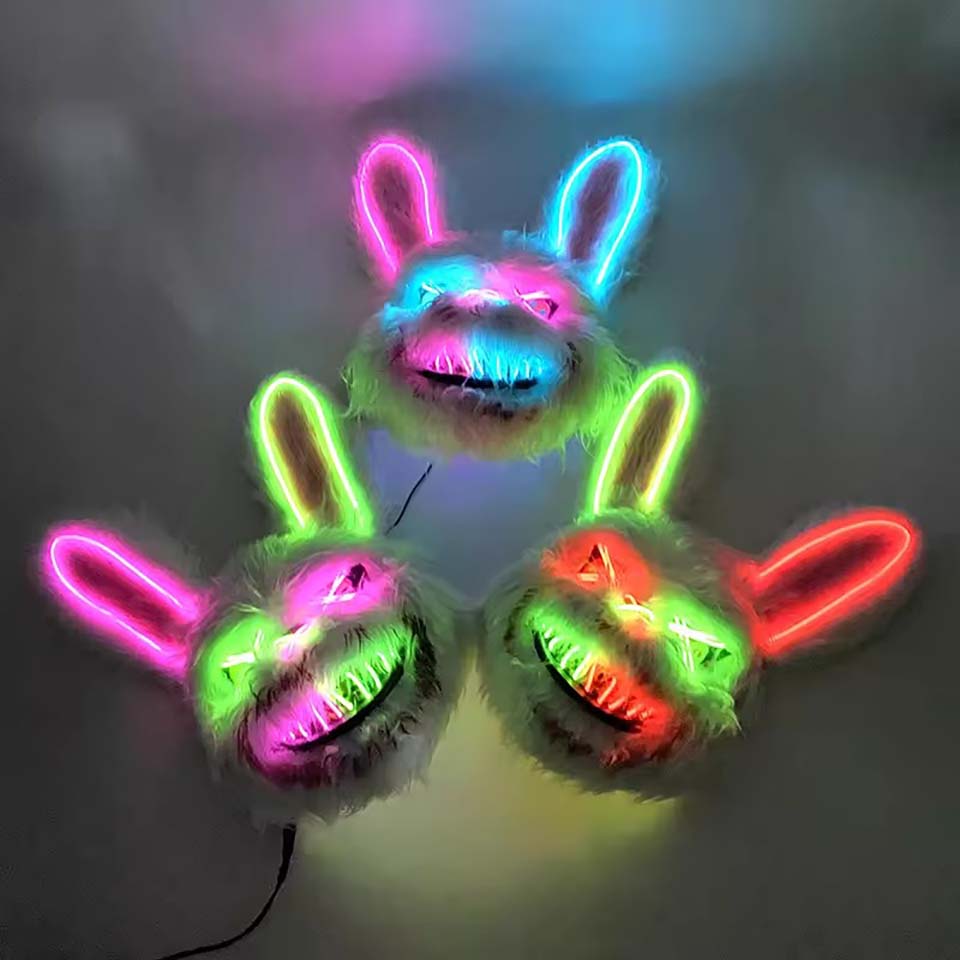 Máscara de Conejo Sangriento L - Led Purge Mask Halloween reseña y precio